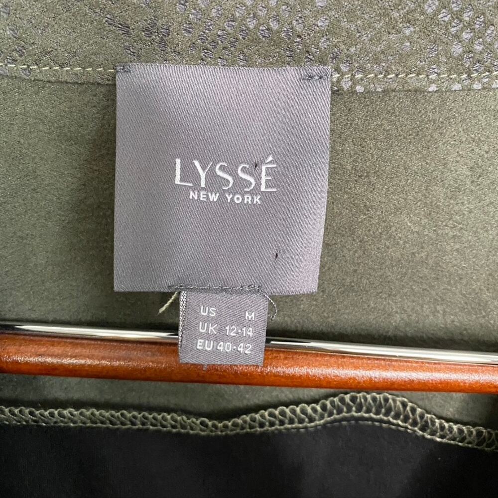 Women's Lysse Penelope Jacket Hunter Snake Green Drape Front Soft Jacket Medium - Picture 7 of 10